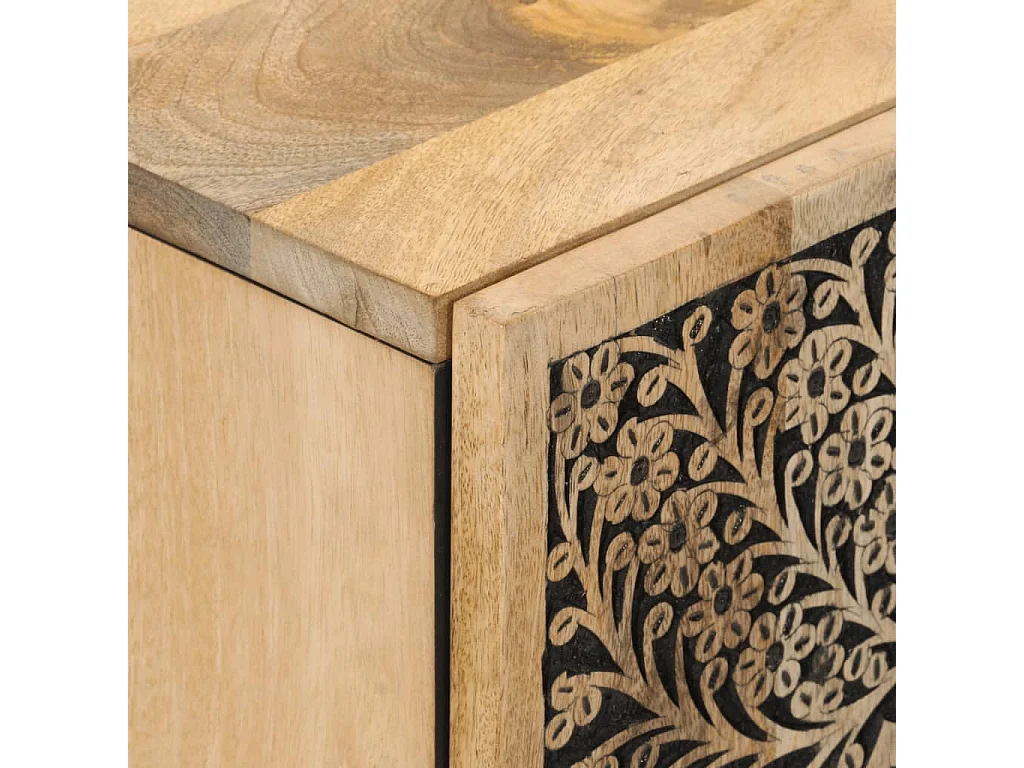 Bijzetkast 40x33x75 cm massief mangohout