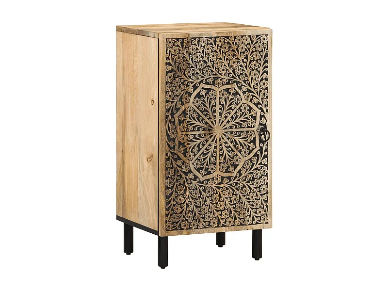 Bijzetkast 40x33x75 cm massief mangohout