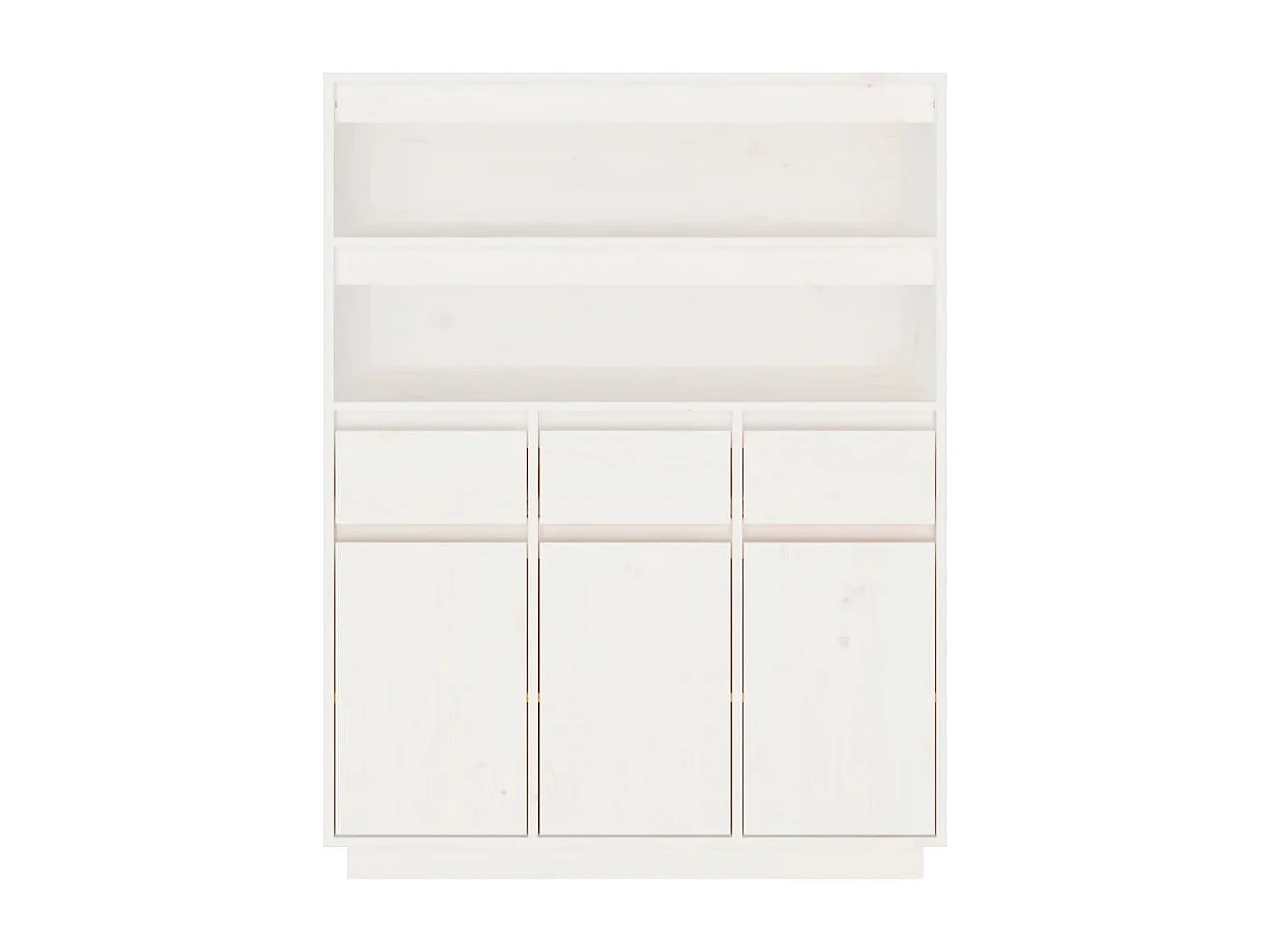 Buffet haut Blanc 89x40x116,5 cm Bois massif de pin