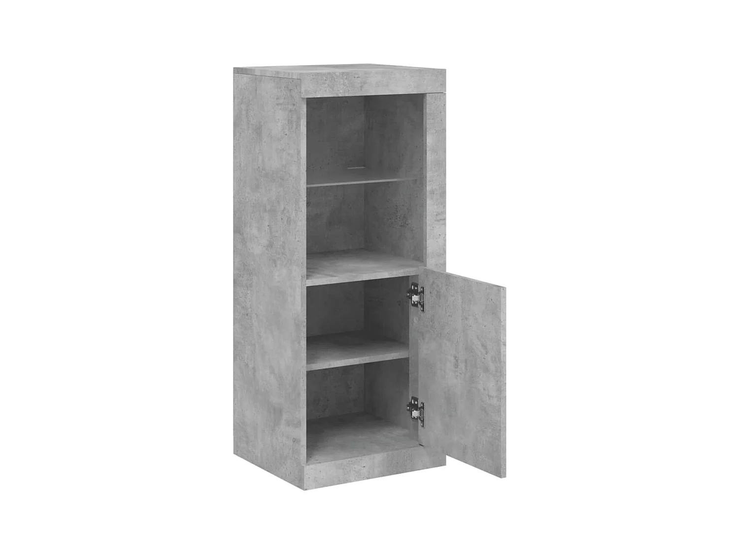 Buffet avec lumières LED gris béton 41x37x100 cm