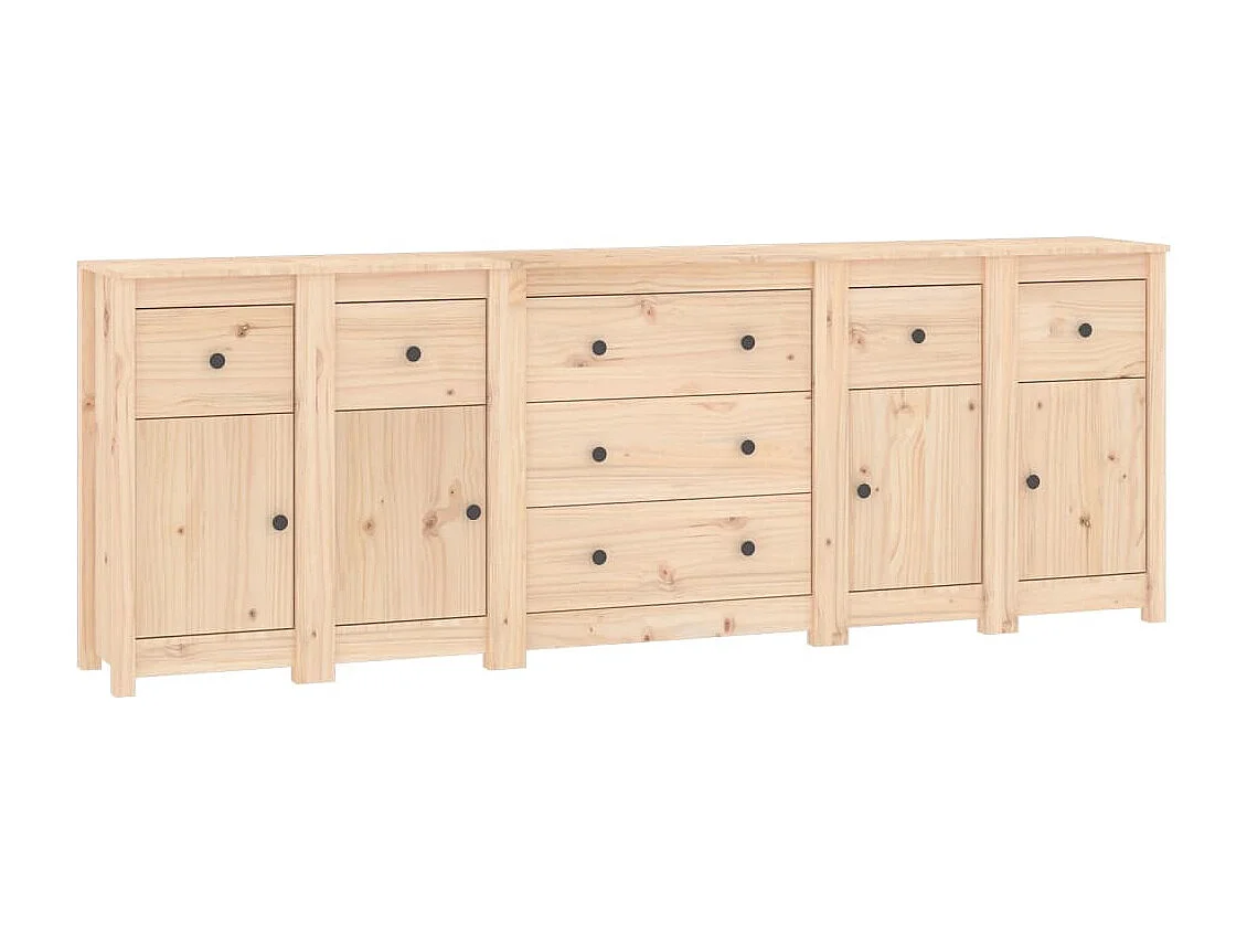 Buffet 230x35x80 cm Bois massif de pin