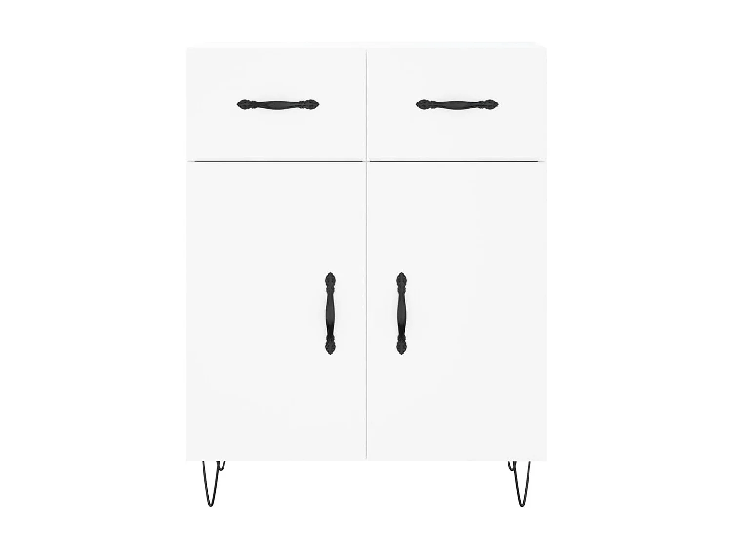 Buffet haut Blanc 69,5x34x180 cm Bois d'ingénierie