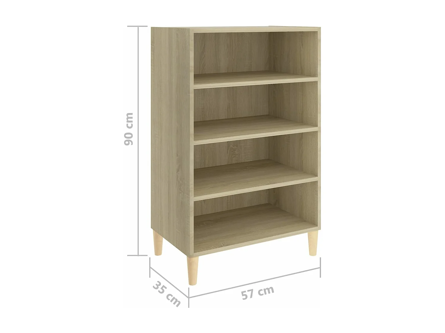 Buffet Chêne sonoma 57x35x90 cm Aggloméré