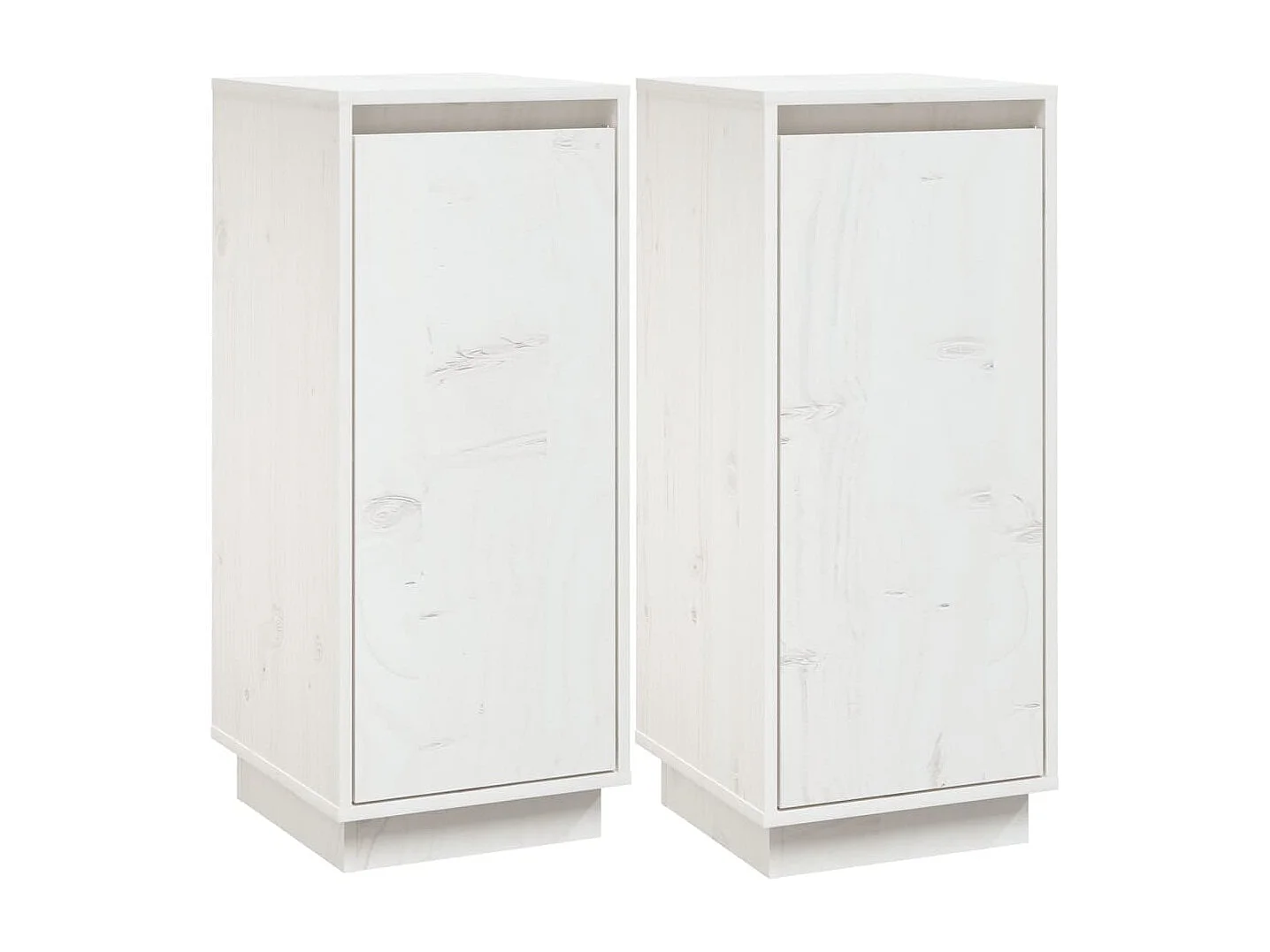 Buffets 2 pièces Blanc 31,5x34x75 cm Bois massif de pin