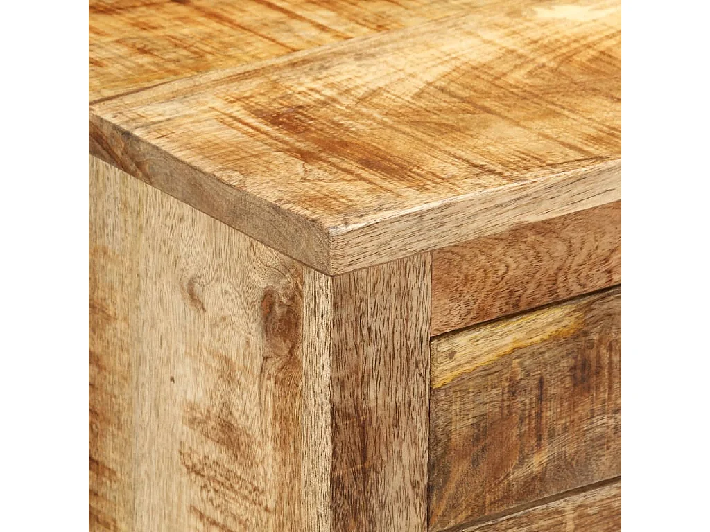 Buffet 80x30x65 cm bois de manguier brut massif