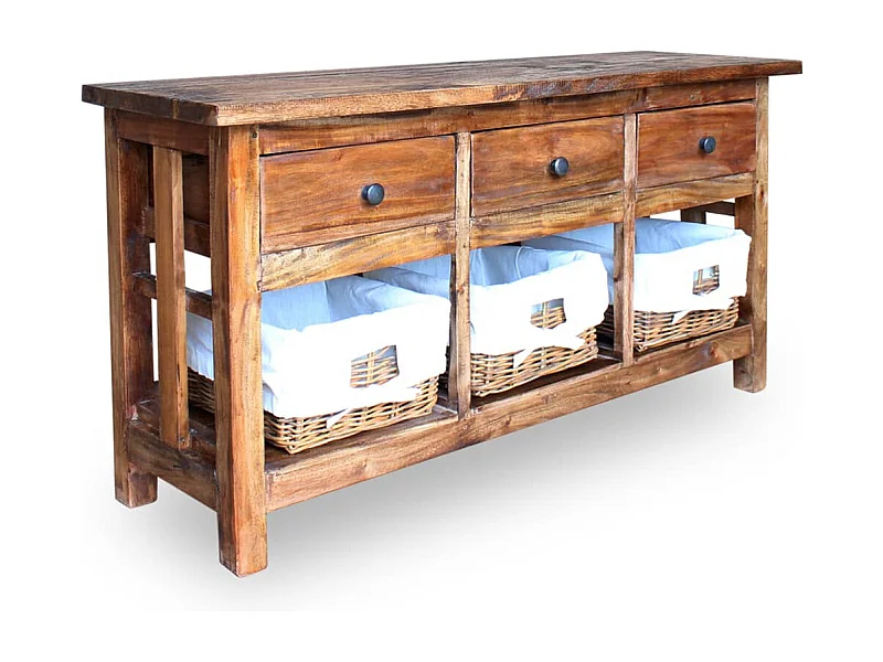 Buffet Bois de récupération massif 100 x 30 x 50 cm