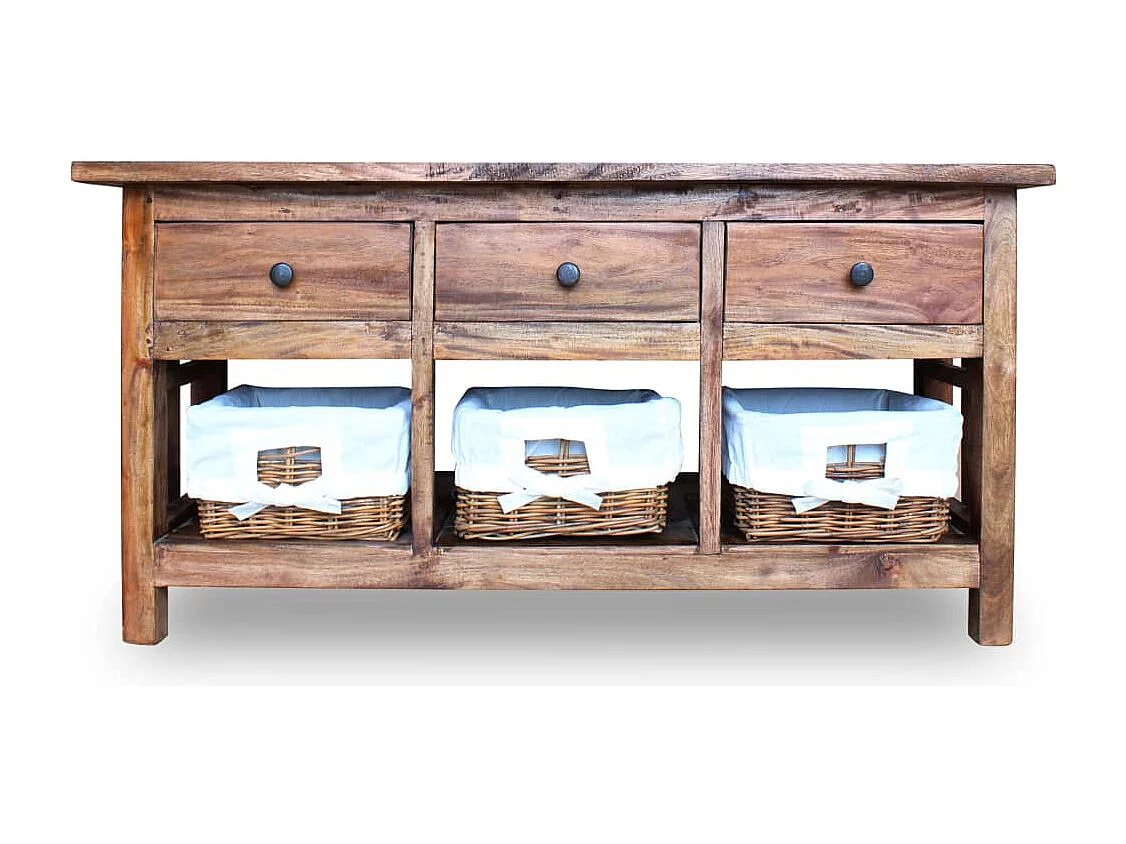 Buffet Bois de récupération massif 100 x 30 x 50 cm