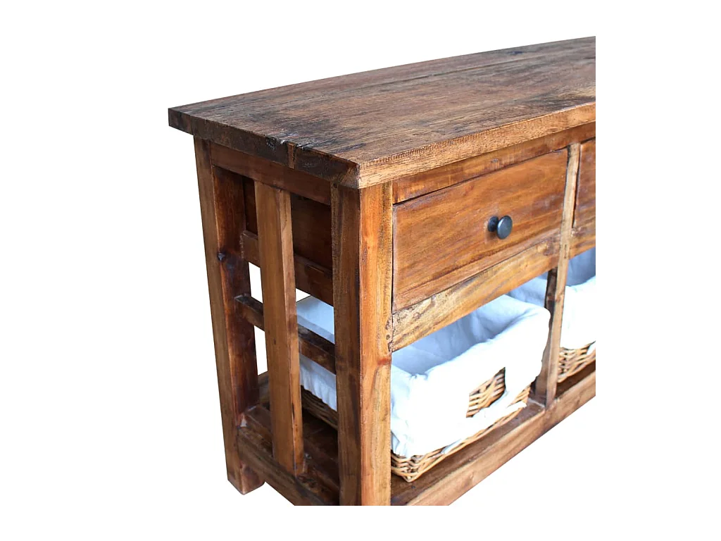 Buffet Bois de récupération massif 100 x 30 x 50 cm