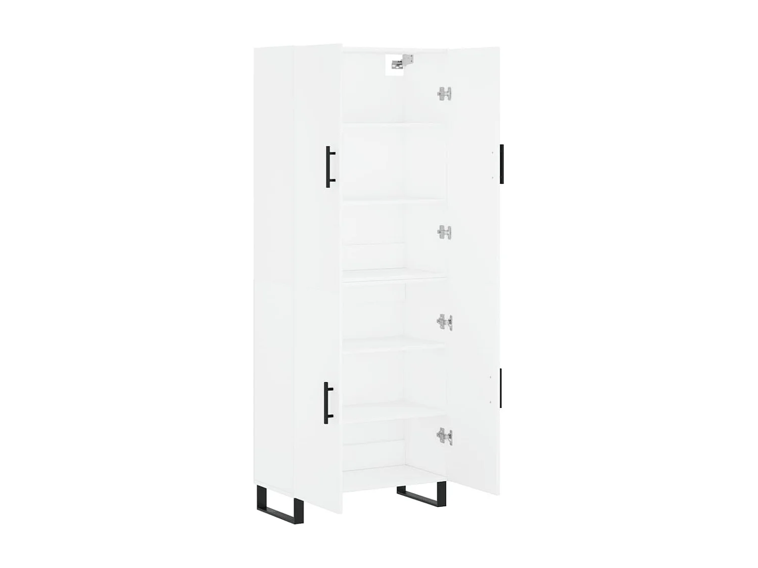 Buffet haut Blanc 69,5x34x180 cm Bois d'ingénierie