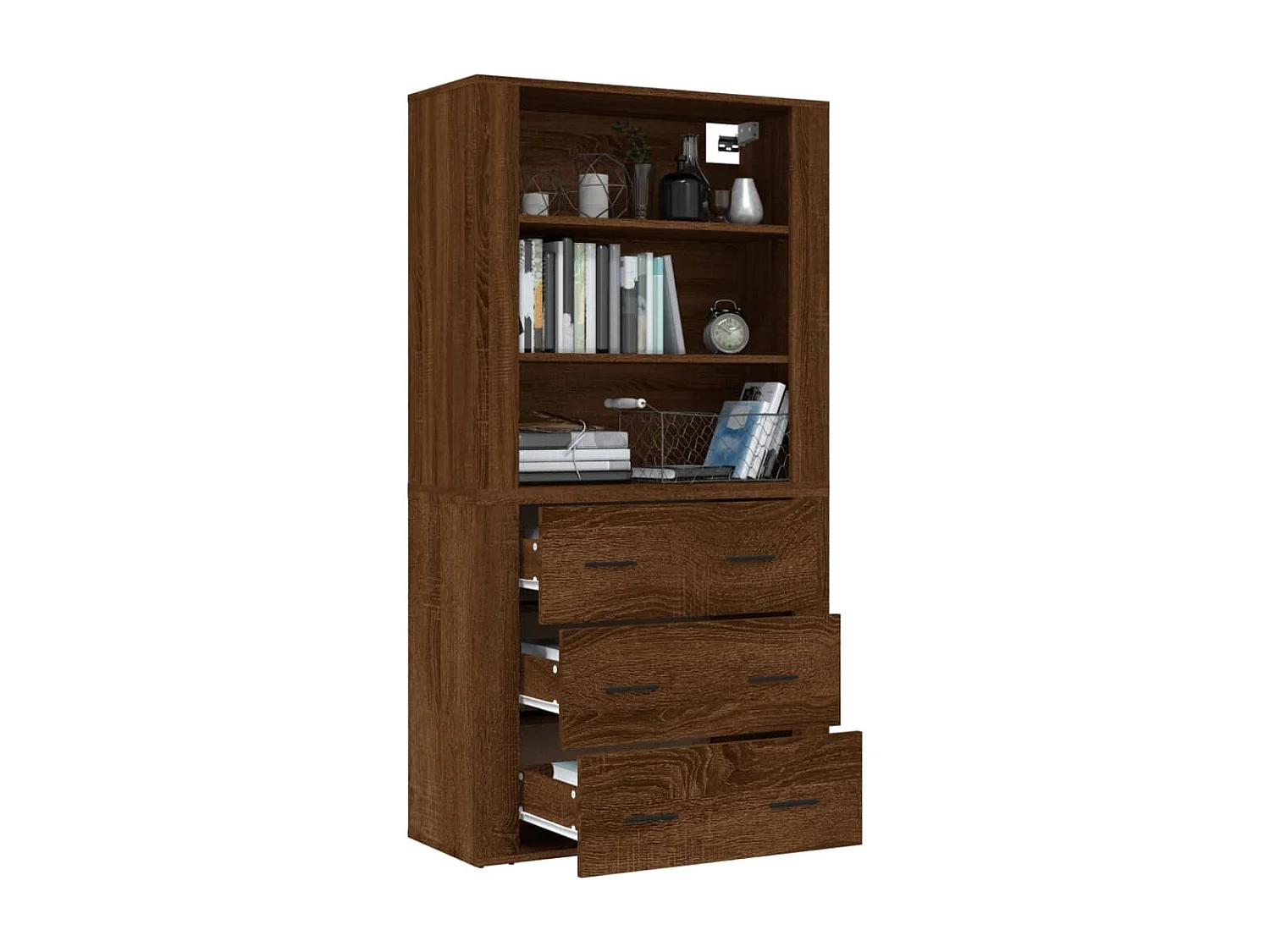 Buffet haut Chêne marron Bois d'ingénierie