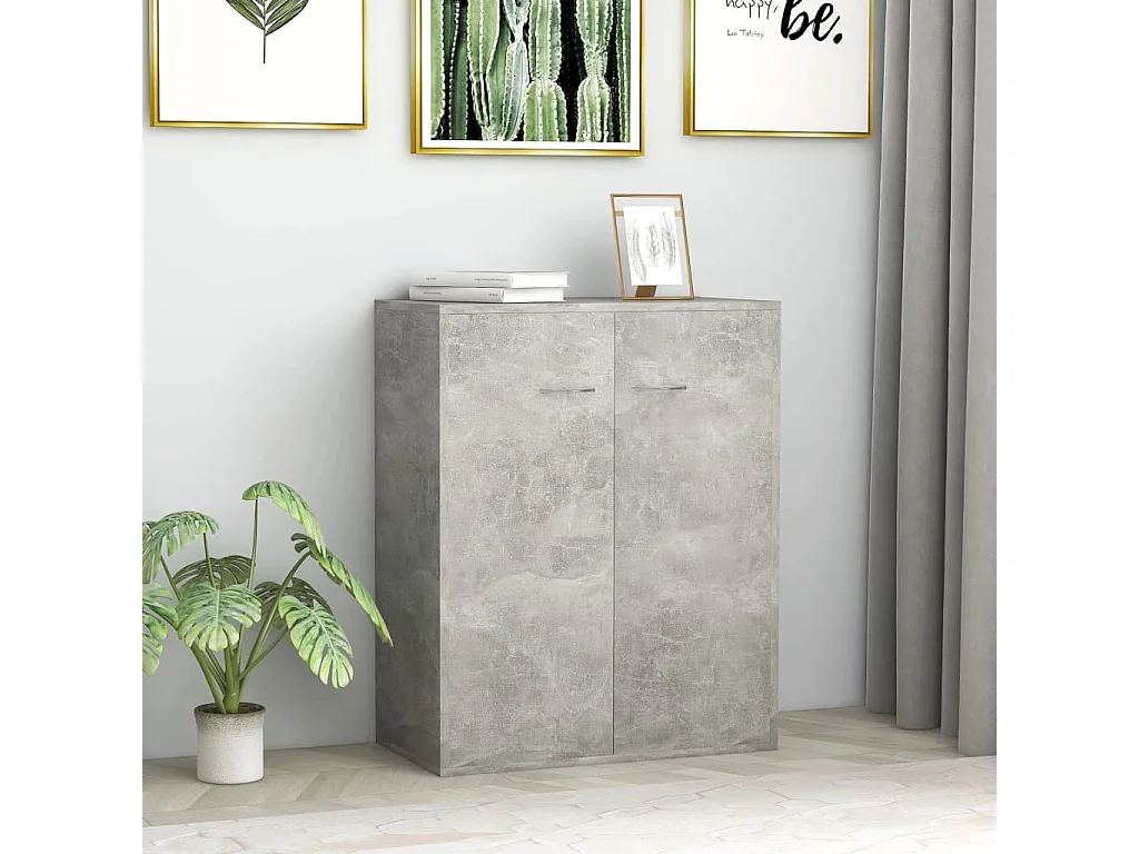 Buffet Gris béton 60 x 30 x 75 cm Aggloméré