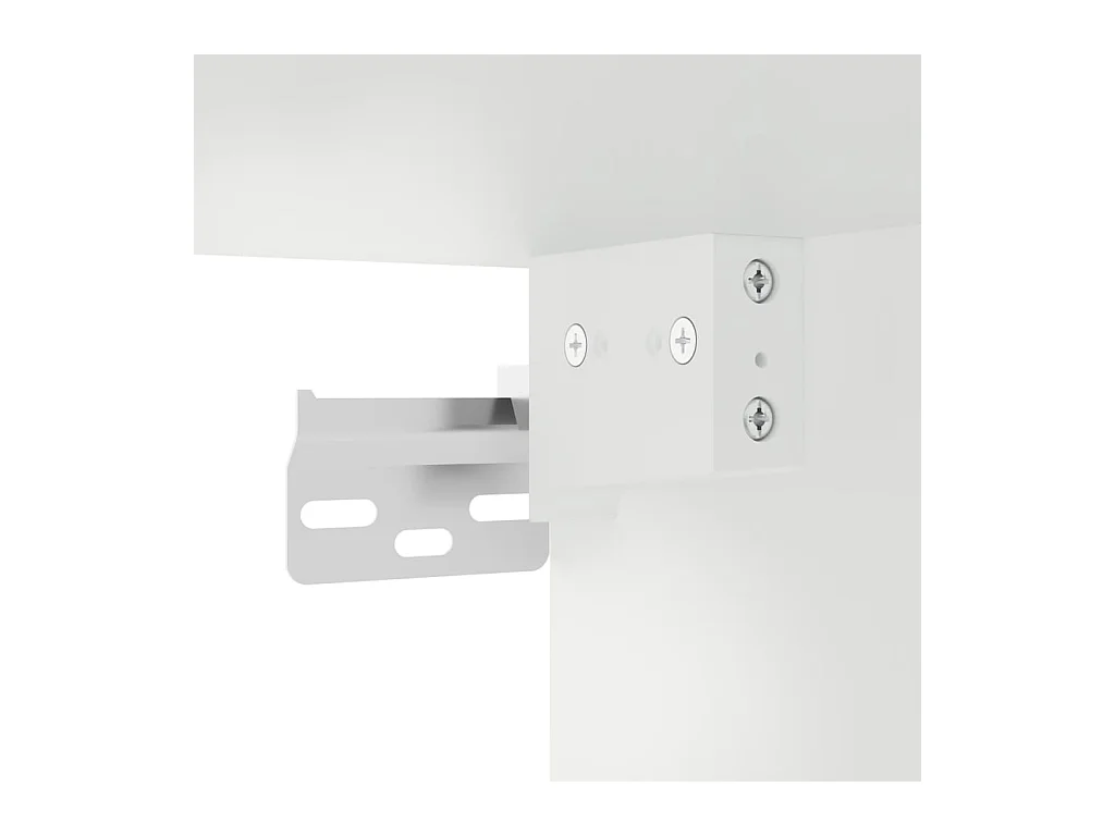 Aparador alto madera contrachapada blanco 69,5x34x180 cm