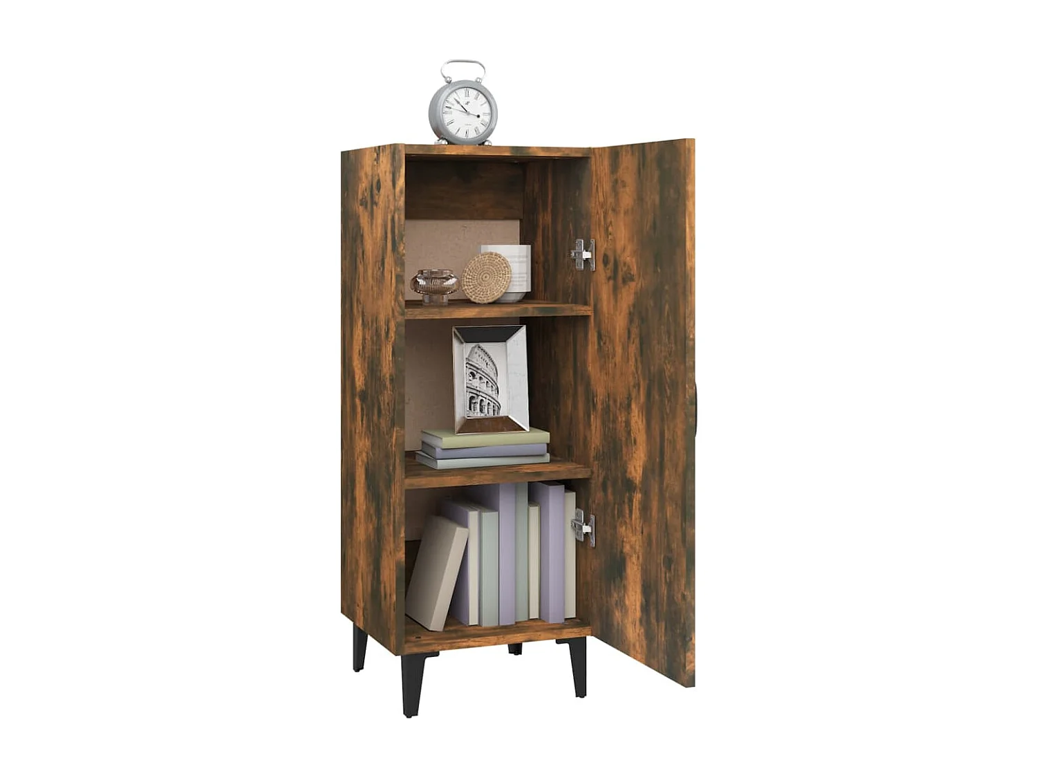 Buffet Chêne fumé 34,5x34x90 cm Bois d'ingénierie