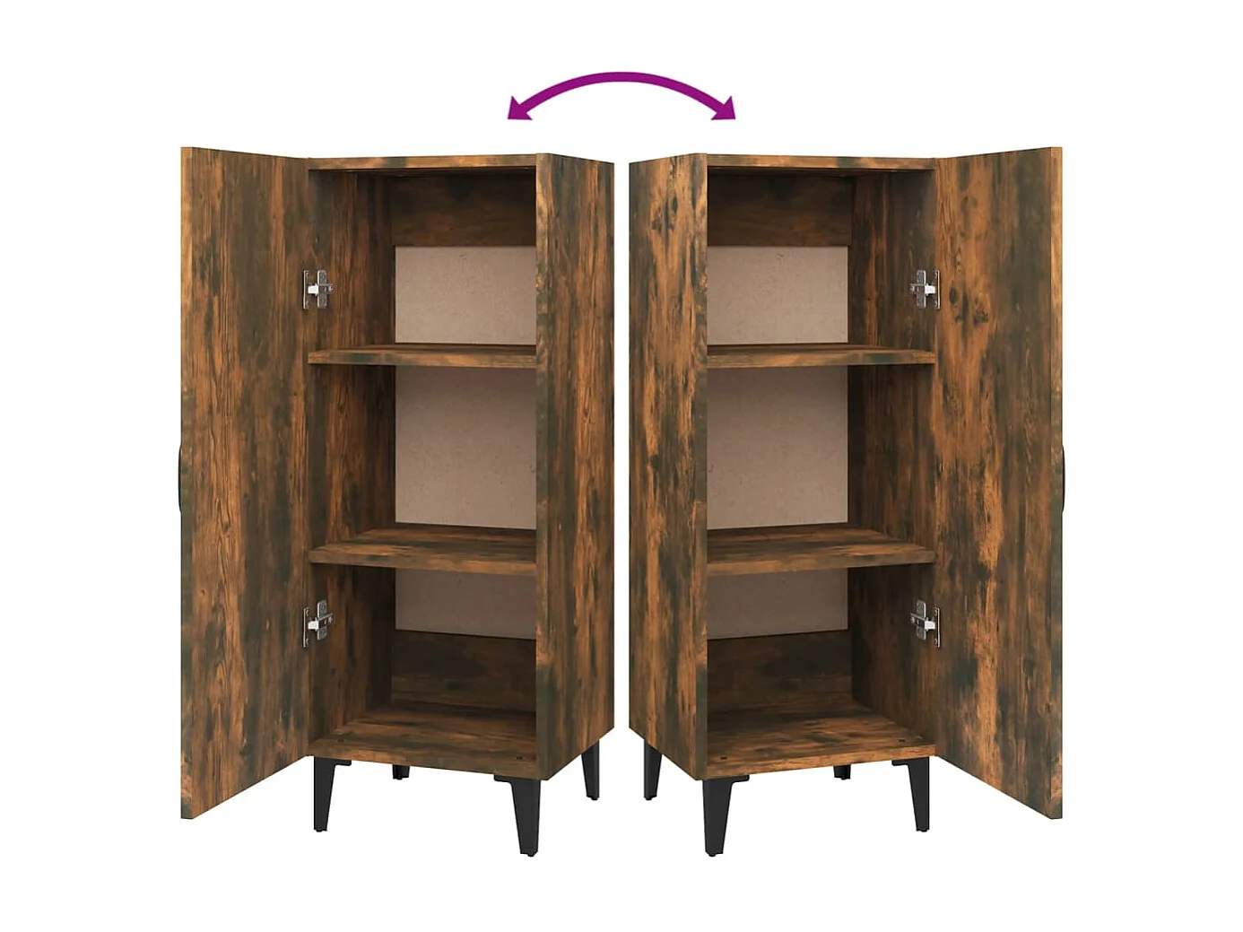 Buffet Chêne fumé 34,5x34x90 cm Bois d'ingénierie