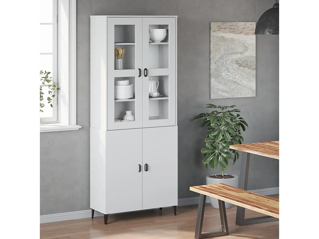 Dessus pour buffet VIKEN blanc bois de pin solide