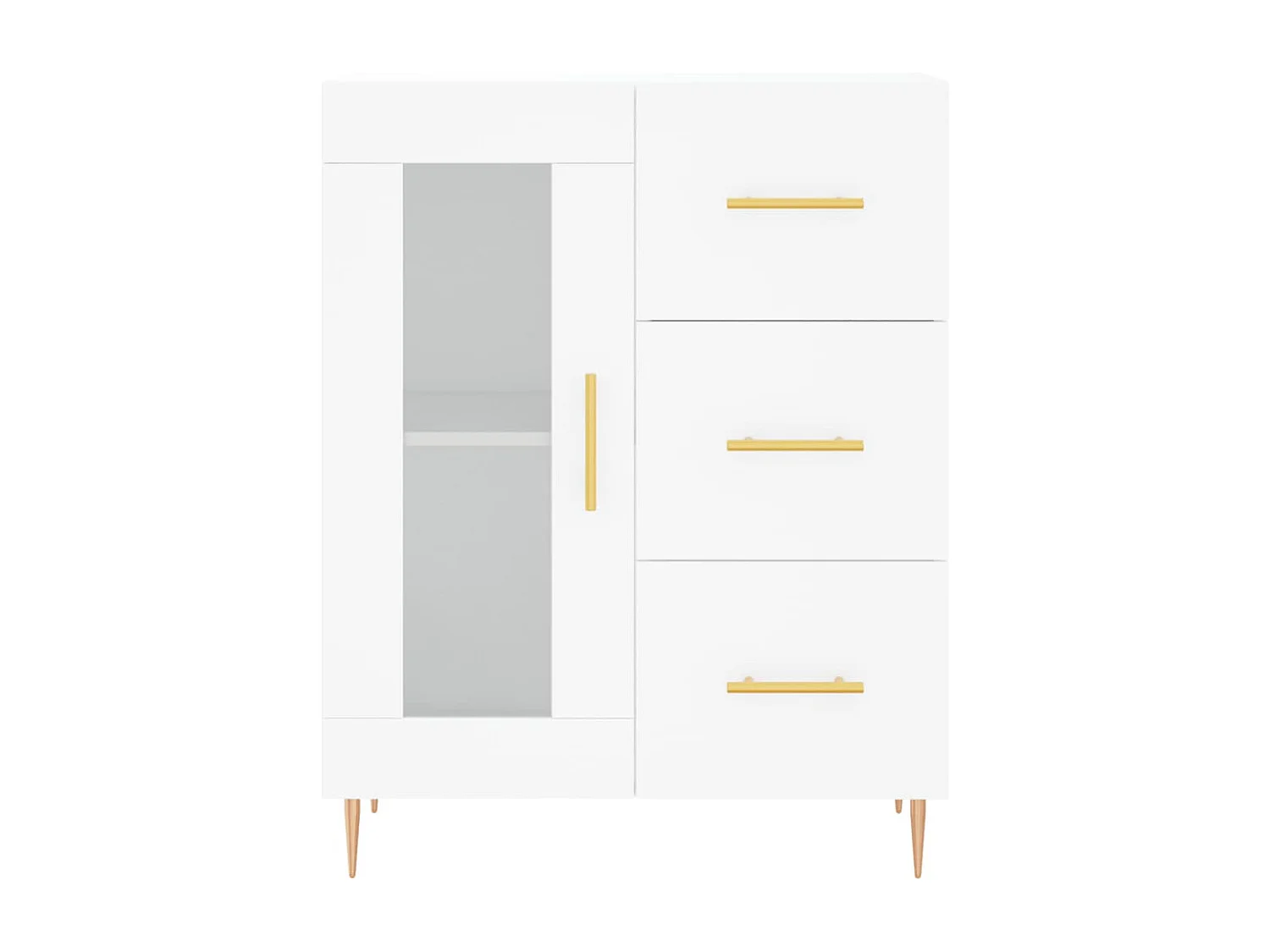 Buffet blanc 69,5x34x90 cm bois d'ingénierie