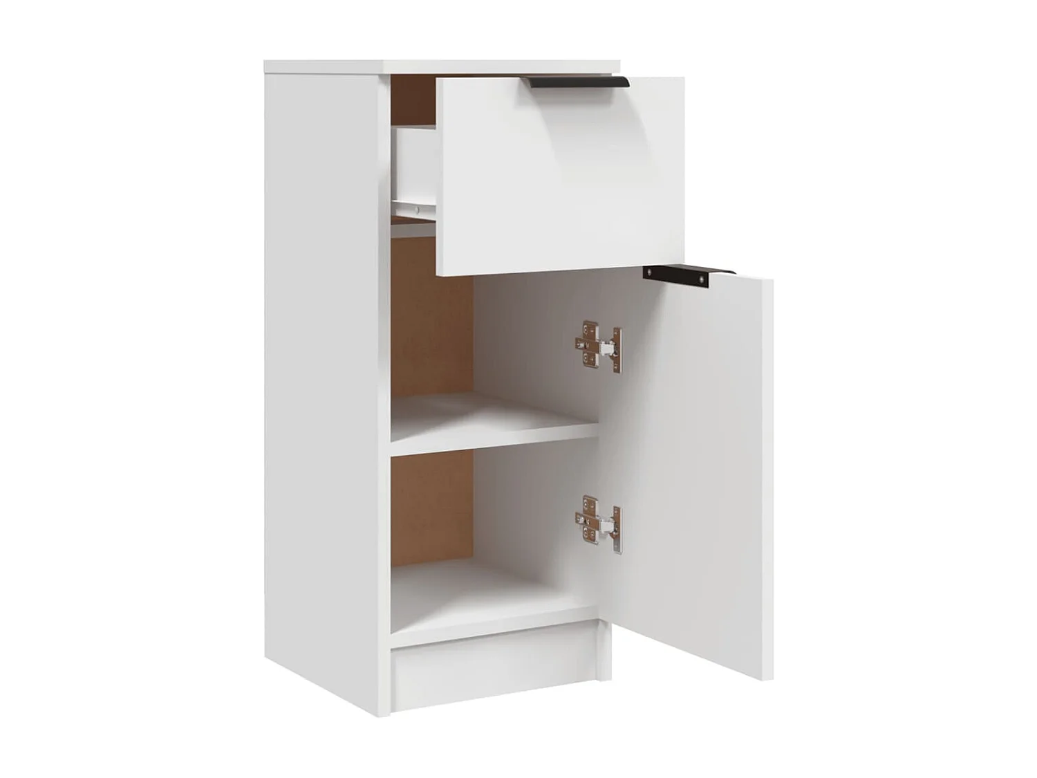 Aparadores 2 unidades madera contrachapada blanco 30x30x70 cm