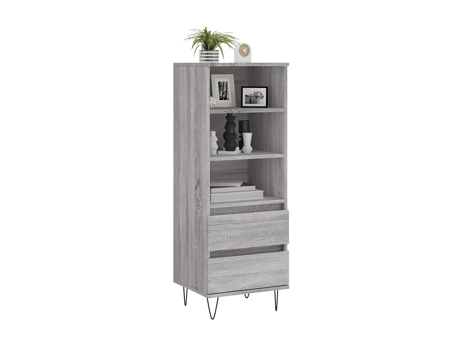 Buffet haut Sonoma gris 40x36x110 cm Bois d'ingénierie