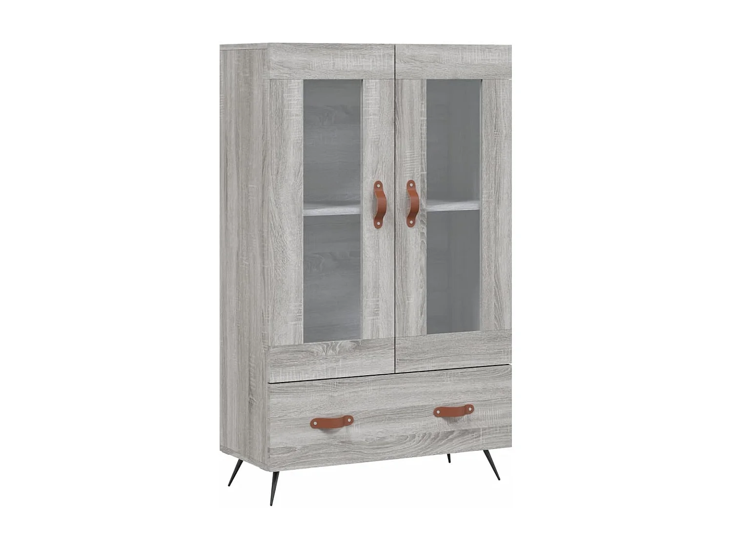 Buffet haut sonoma gris 69,5x31x115 cm bois d'ingénierie