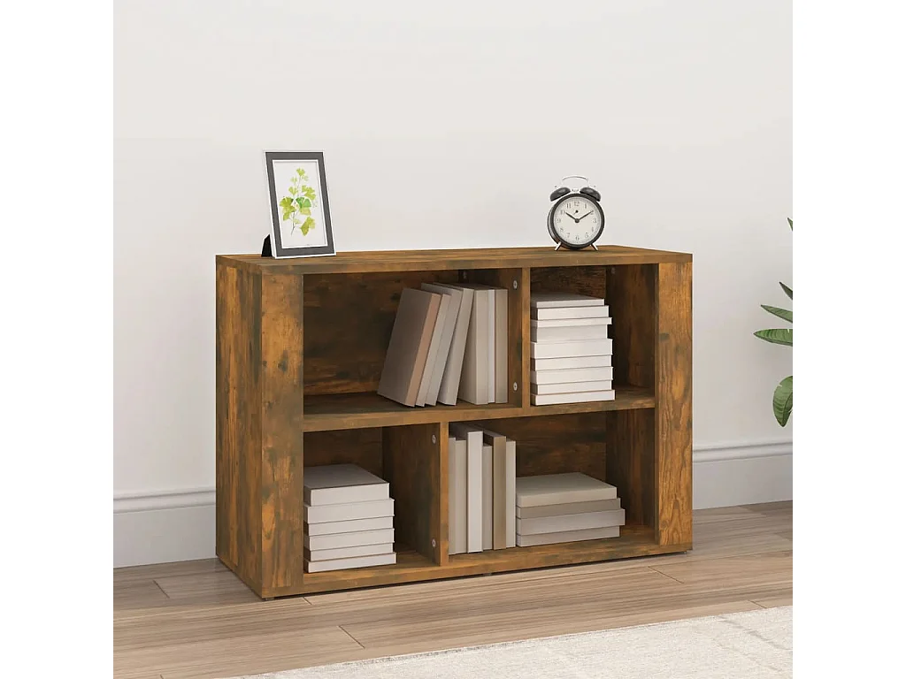 Aparador madera contrachapada color roble ahumado 80x30x54 cm