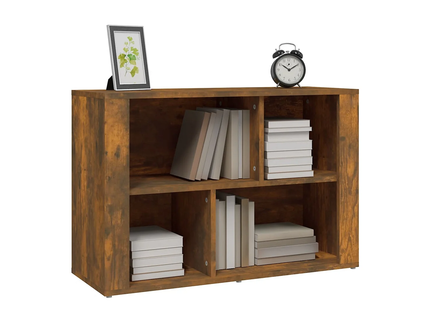 Aparador madera contrachapada color roble ahumado 80x30x54 cm