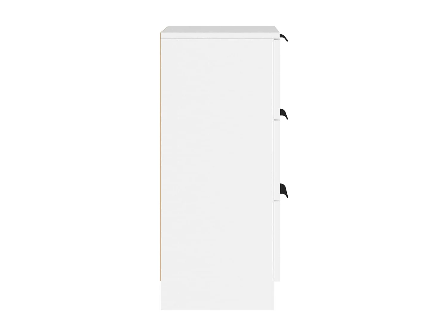 Aparador de madera contrachapada blanco 30x30x70 cm