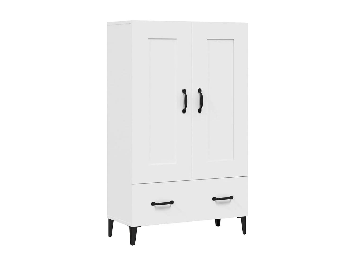 Buffet haut Blanc 70x31x115 cm Bois d'ingénierie