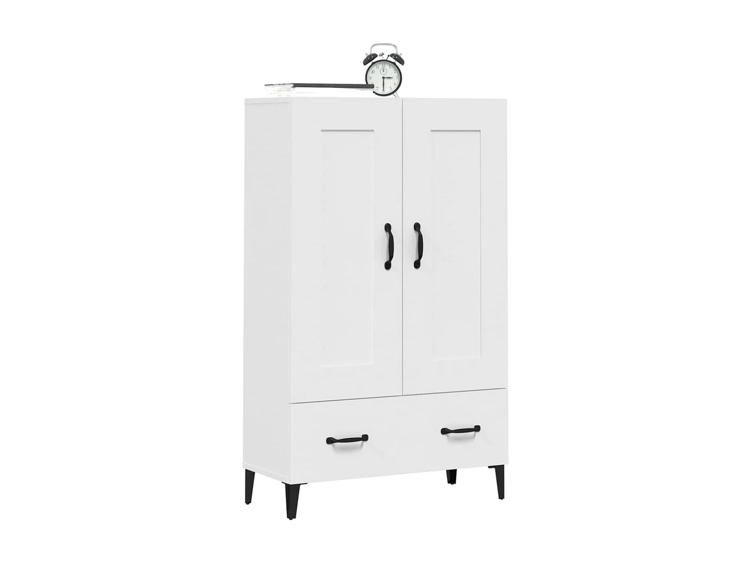 Buffet haut Blanc 70x31x115 cm Bois d'ingénierie