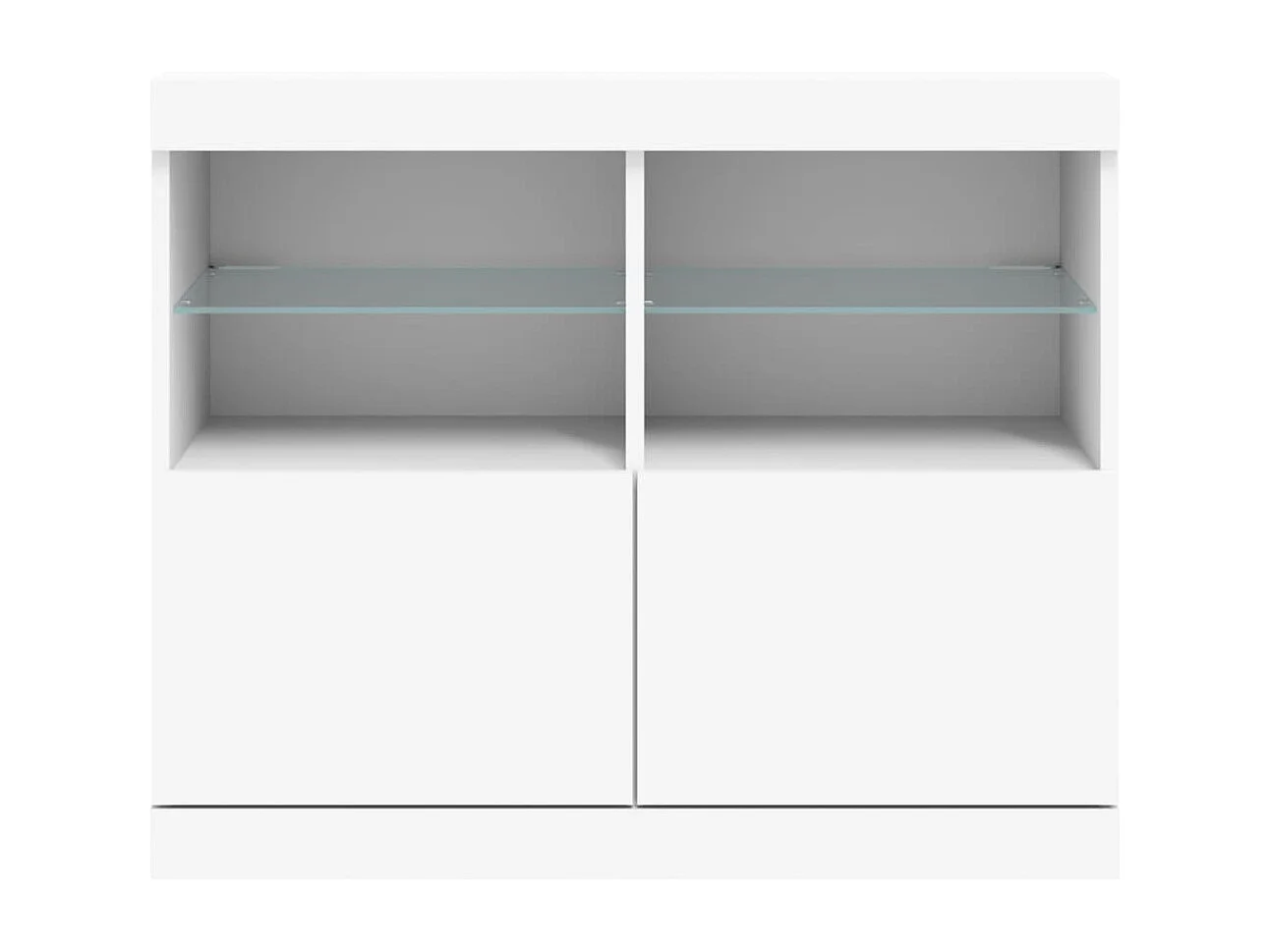Aparador com luzes LED 81x37x67 cm branco