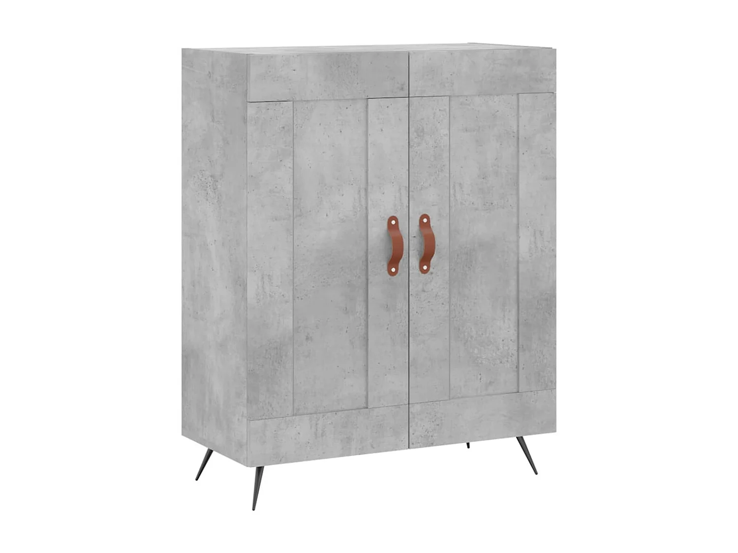 Buffet haut Gris béton 69,5x34x180 cm Bois d'ingénierie
