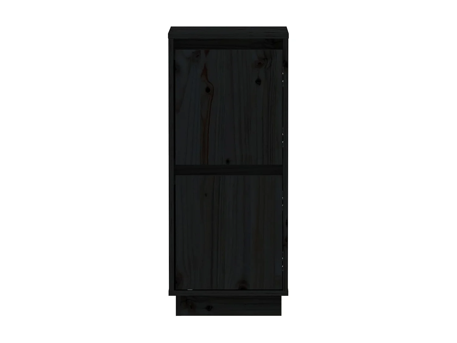 Buffets 2 pièces Noir 31,5x34x75 cm Bois massif de pin