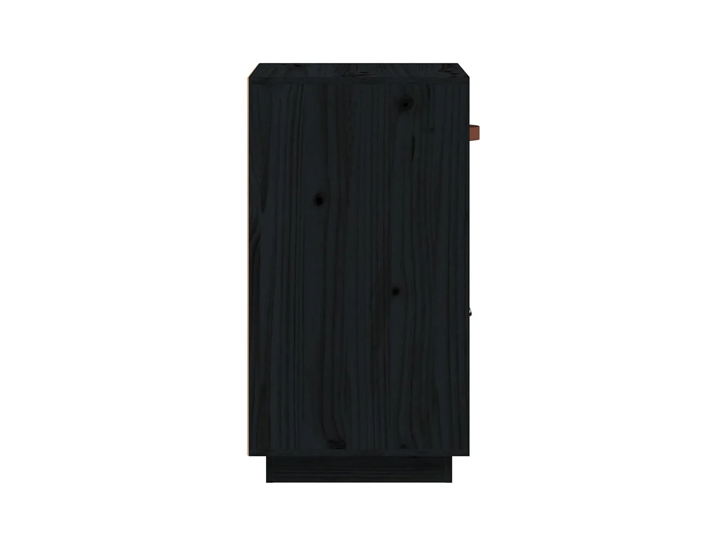 Buffet Noir 34x40x75 cm Bois massif de pin