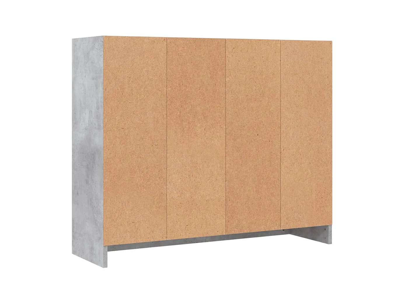 Aparador madera de ingeniería gris hormigón 91x28x75 cm