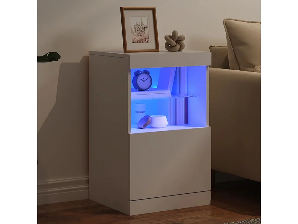 Aparador com luzes LED 41x37x67 cm branco