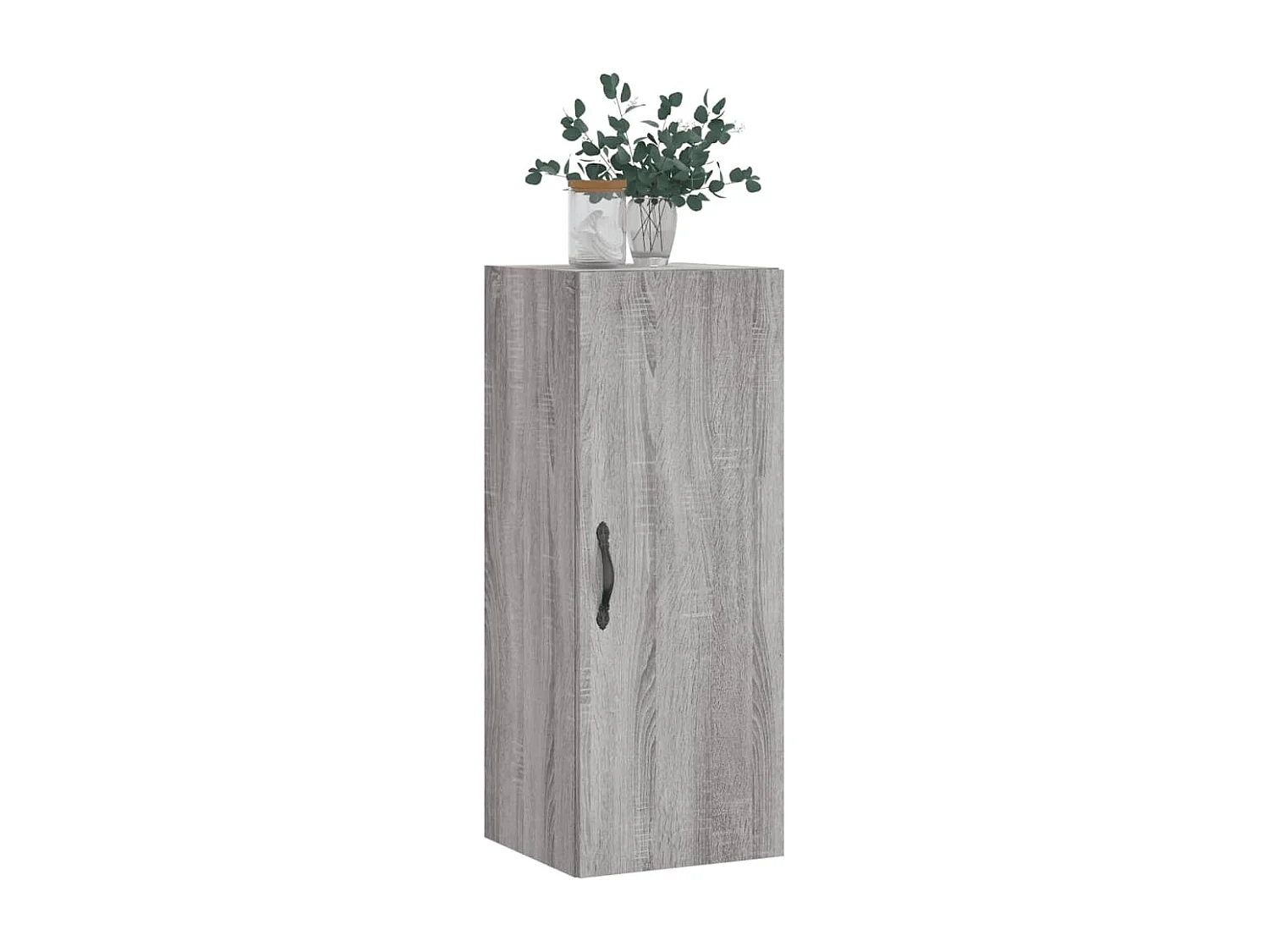 Wandkast 34,5x34x90 cm bewerkt hout grijs sonoma eikenkleurig