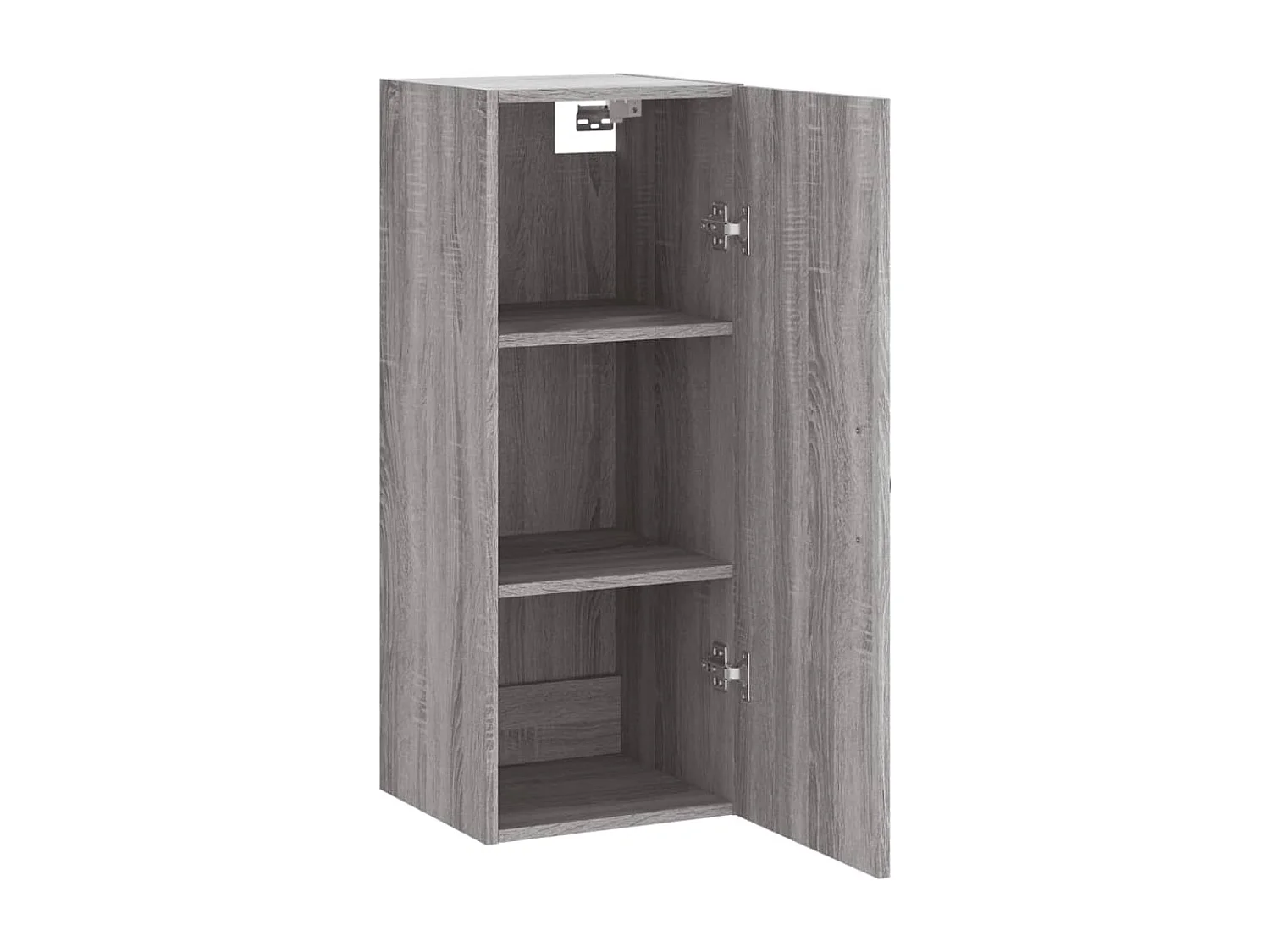 Wandkast 34,5x34x90 cm bewerkt hout grijs sonoma eikenkleurig