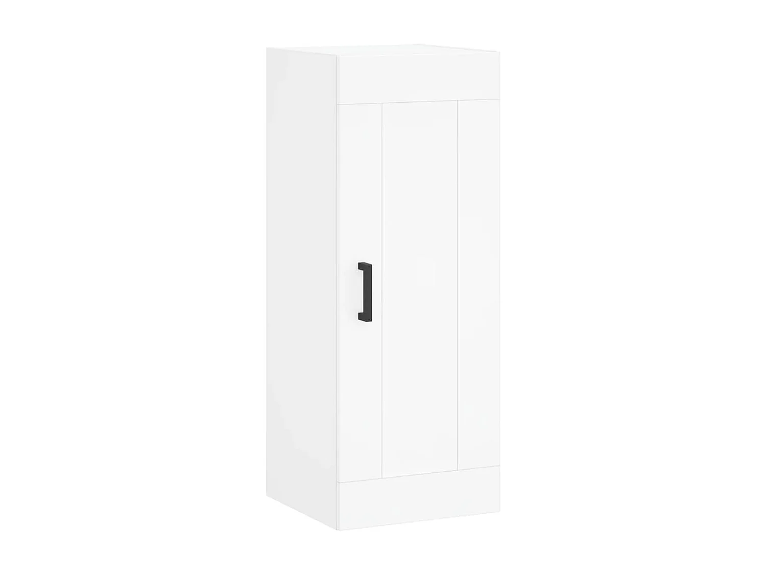 Wandkast 34,5x34x90 cm bewerkt hout wit