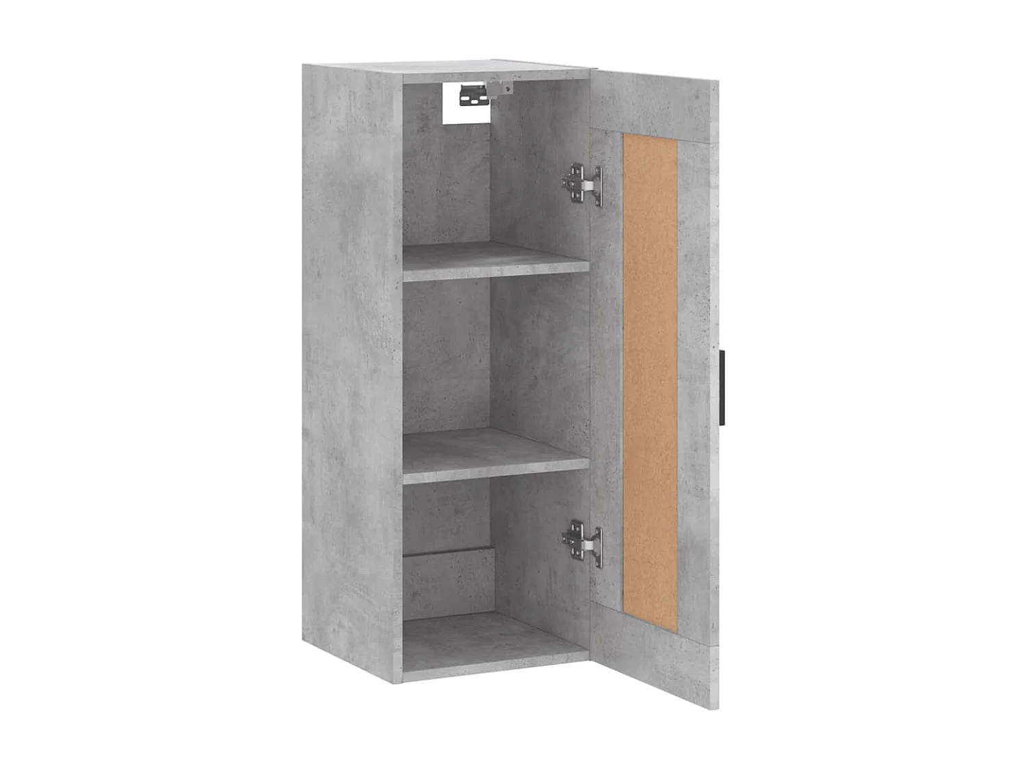 Armario de pared madera ingeniería gris hormigón 34,5x34x90 cm