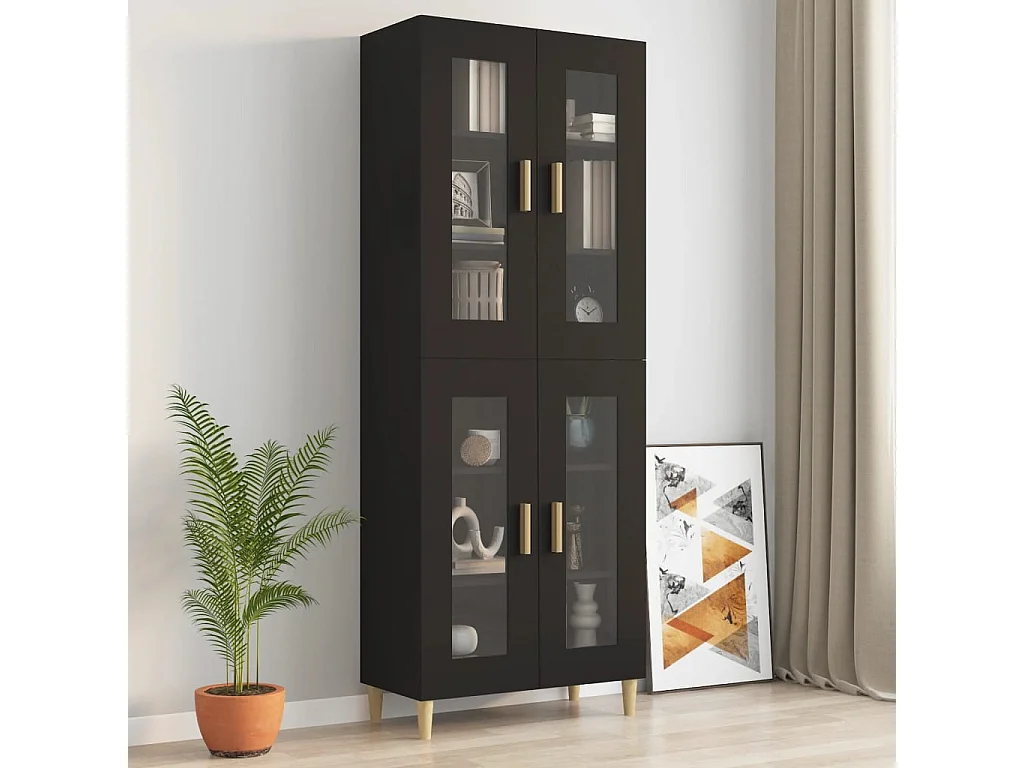 Armoire murale suspendue Noir 69,5x34x90 cm