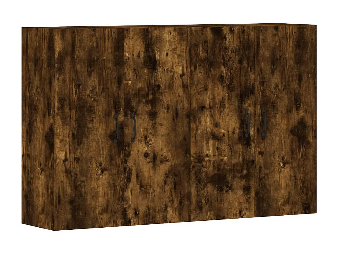 Armoires murales 2 pièces chêne fumé bois d'ingénierie