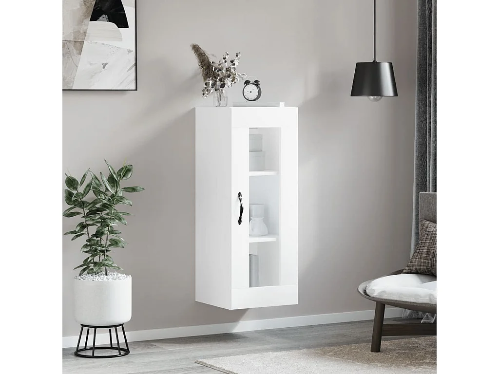 Armoire murale blanc 34,5x34x90 cm