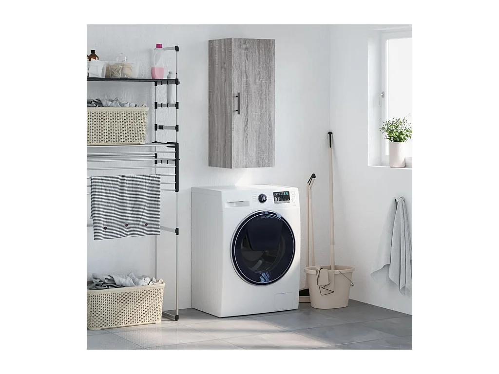 Armoire murale sonoma gris 34,5x34x90 cm