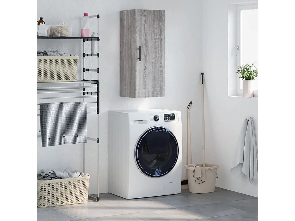 Armoire murale sonoma gris 34,5x34x90 cm