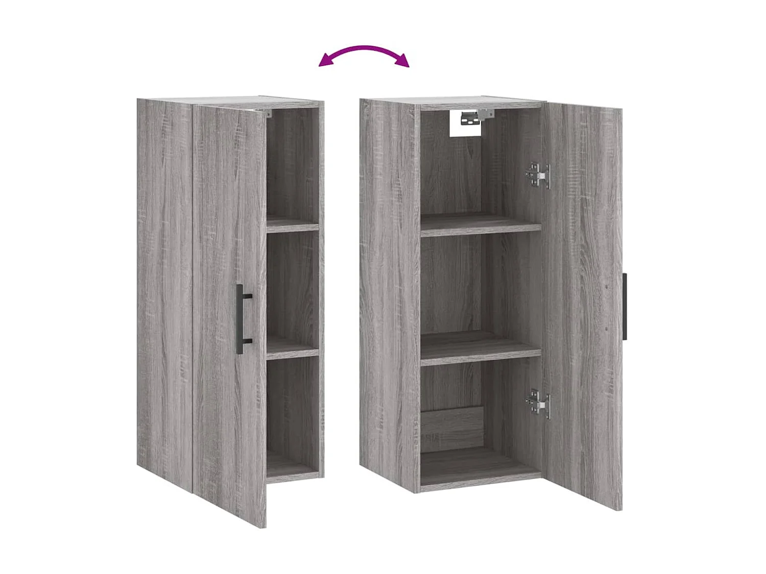 Armoire murale sonoma gris 34,5x34x90 cm