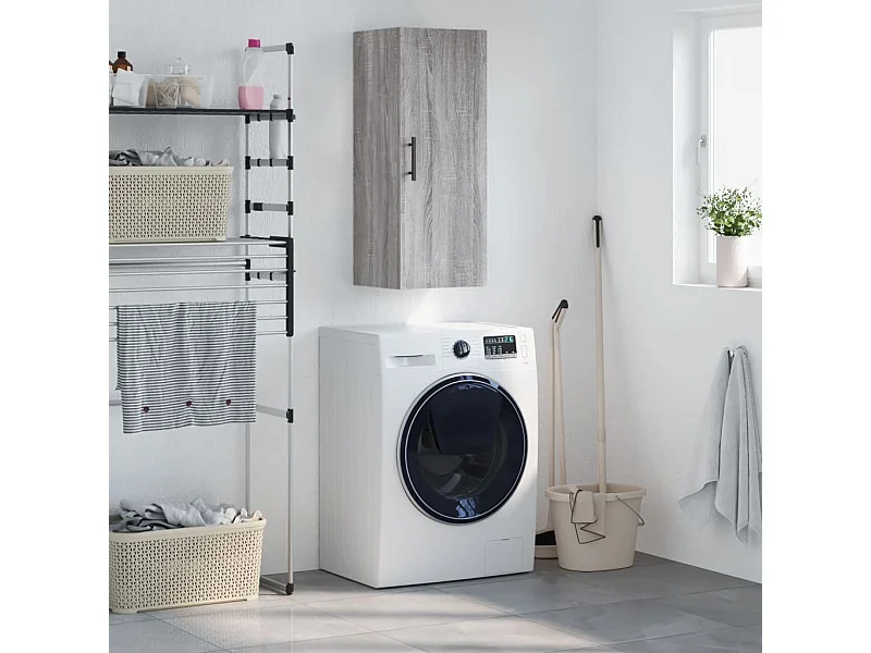 Armoire murale sonoma gris 34,5x34x90 cm