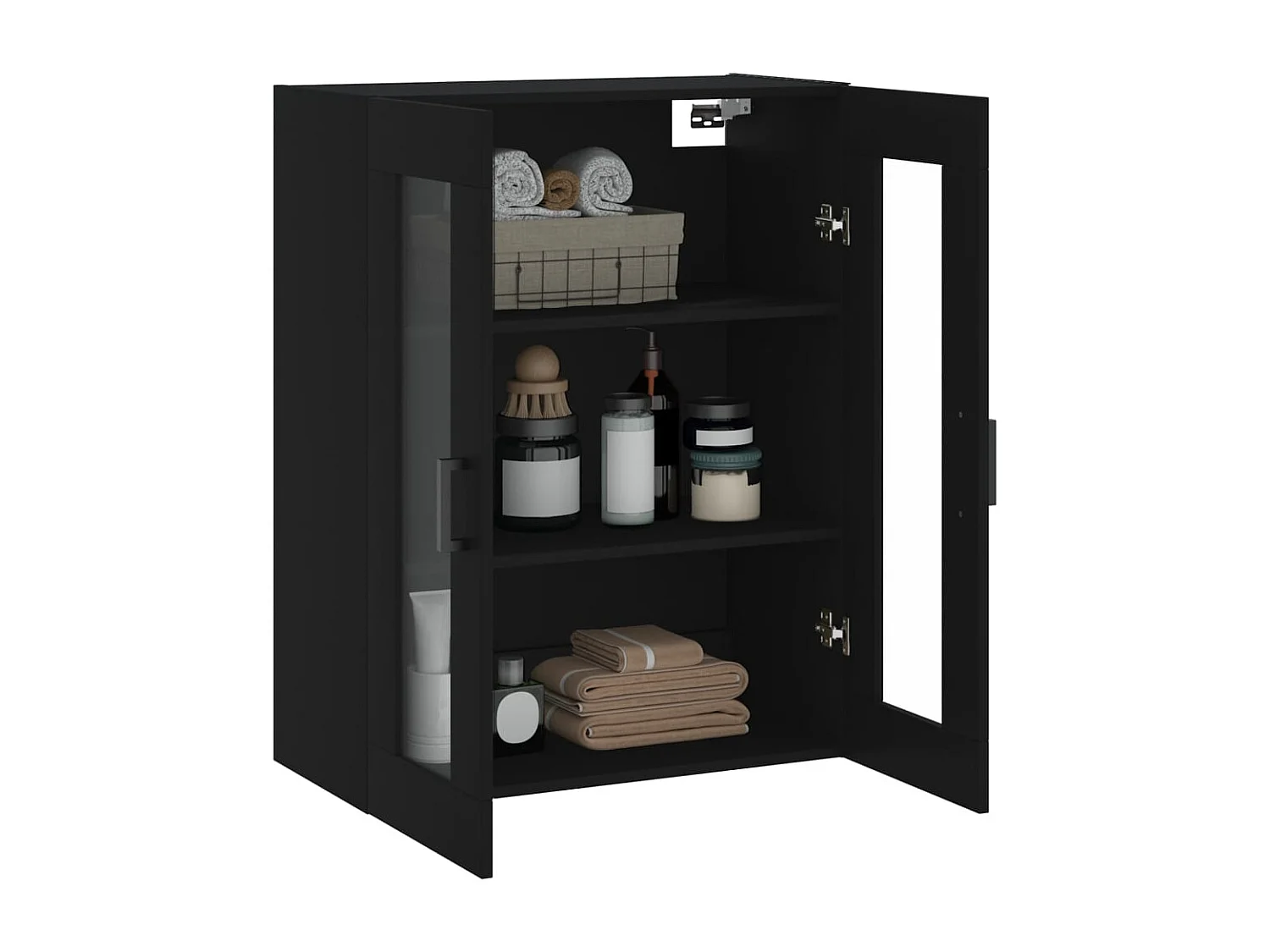 Armoire murale noir 69,5x34x90 cm