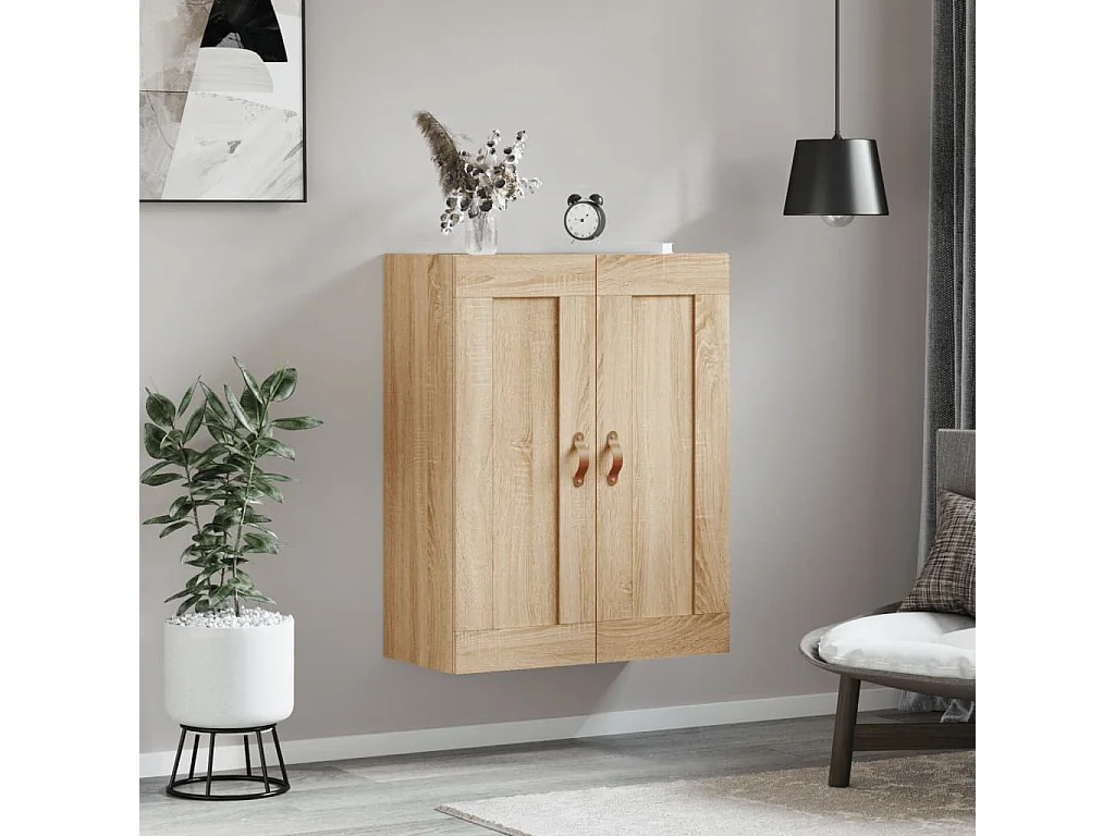 Armoire murale chêne sonoma 69,5x34x90 cm bois d'ingénierie