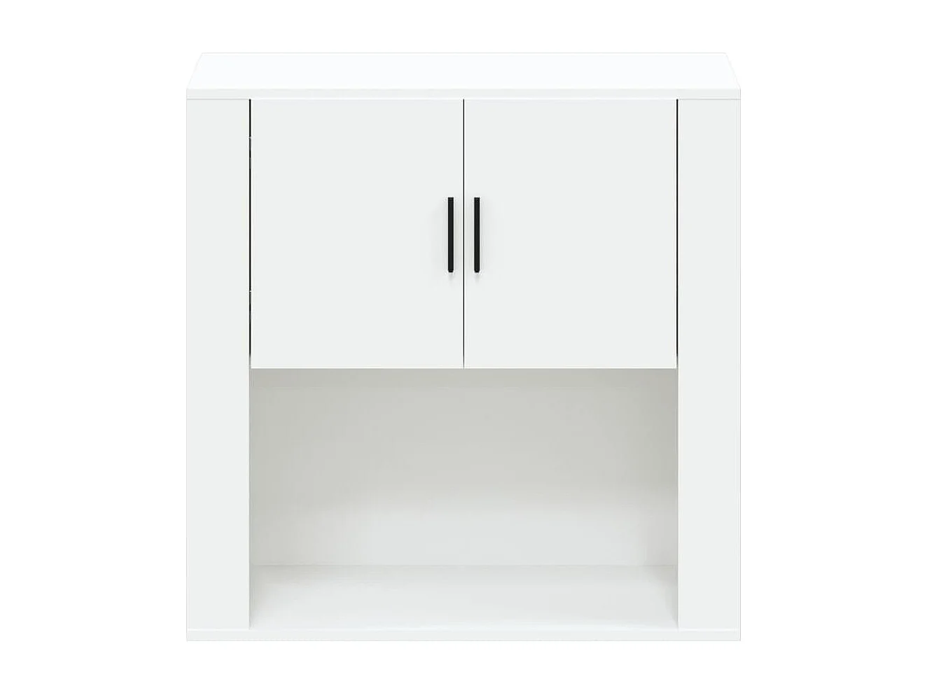 Wandkast 80x33x80 cm bewerkt hout wit