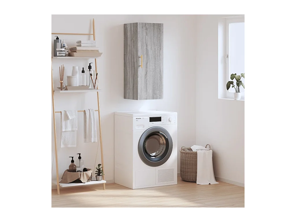 Armoire murale sonoma gris 34,5x34x90 cm