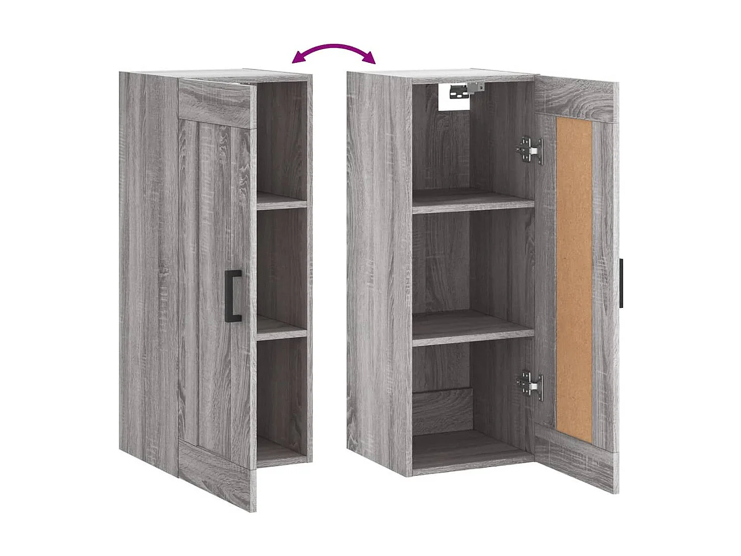 Armoire murale sonoma gris 34,5x34x90 cm bois d'ingénierie